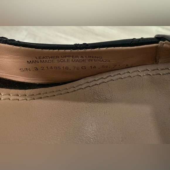 TORY BURCH Claremont Black Leather Quilted Almond Captoe Wedges, Size 7.5 - Picture 16 of 16